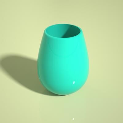 Modern Mode Marketplace Collapsible Silicone Cup With Lid Portable Foldable Travel Cup turquoise