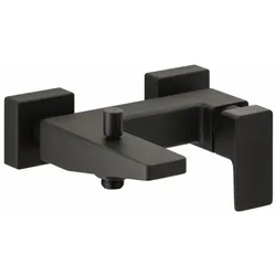 Herzbach Deep Black Wannenfüll- und Brausearmatur 36.220215.1.12 AP, schwarz matt