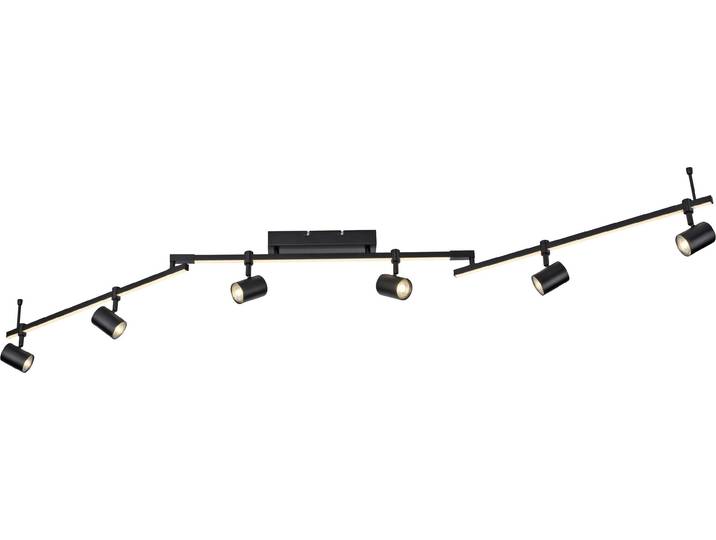 Plafonnier noir 6xGU10/4\,50W/3000K\, 1xBoard LED 15W