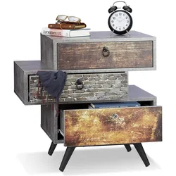 Relaxdays, Kommode + Sideboard, Vintage Kommode (60 x 40 x 59.50 cm)