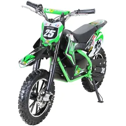 Kinder-Crossbike Gepard, Elektro-Kindermotorrad, 500 Watt, bis 24 km/h, verstärkte Gabel, ab 8 J. (Grün)
