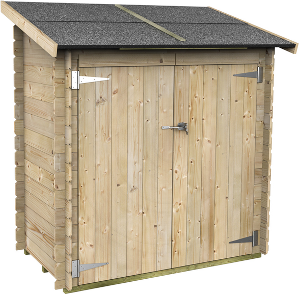 Alce Ambrogio 155x85 - Abri de jardin en bois - Toit à une pente - 155x85x165 cm