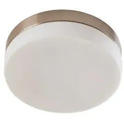 Brumberg Wand- und Deckenleuchte IDA, IP44, Ø 18cm, E27, Nickel matt / Opalglas BRUM-57102150