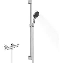 hansgrohe Pulsify Select S Brauseset 105, 3-jet Relaxation, Ecostat Element, EcoSmart, Brausestange 900mm, 24271000, Farbe: Chrom