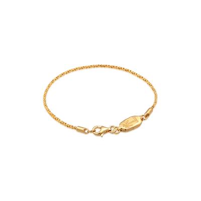 Armkette HAZE & GLORY "Armband Herren Kordelkette - Paradise 925 Silber oxidiert" Gr. 230, gold, Armbänder, Herren, 230, Silber 925 (Sterlingsilber), Armkette