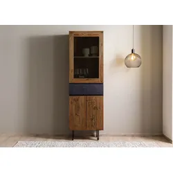 Vitrine Sheesham 60x40x190 natur unbehandelt LICHTENBERG #105