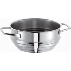 Schulte-Ufer Dämpfaufsatz Wega, Garaufsatz, Multifunktional, Edelstahl 18/10, 62420-0, Zubehör Kochgeschirr, Silber