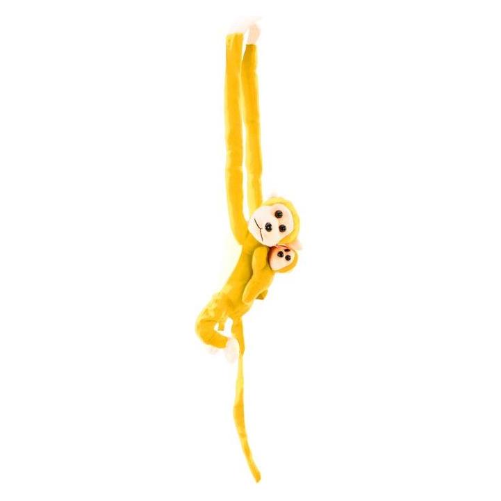 Lean Toys Leantoys Maskottchen Plüsch Affe mit Baby, gelb 90 cm (90 cm) (LEA16841-uniw)