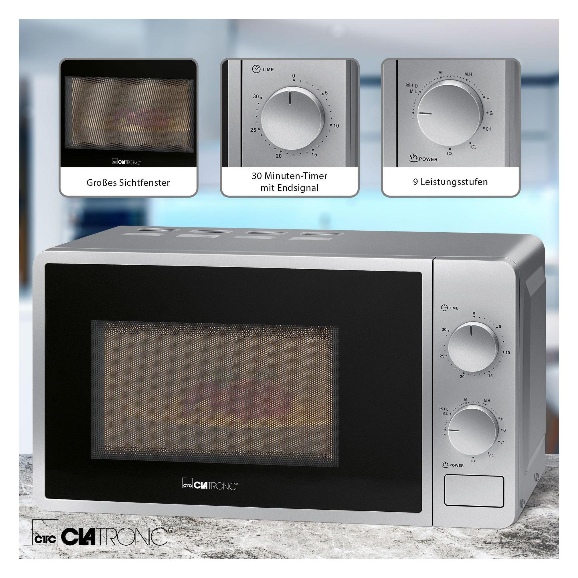 Clatronic Mikrowelle MWG 792 silver (20 l) (263895)