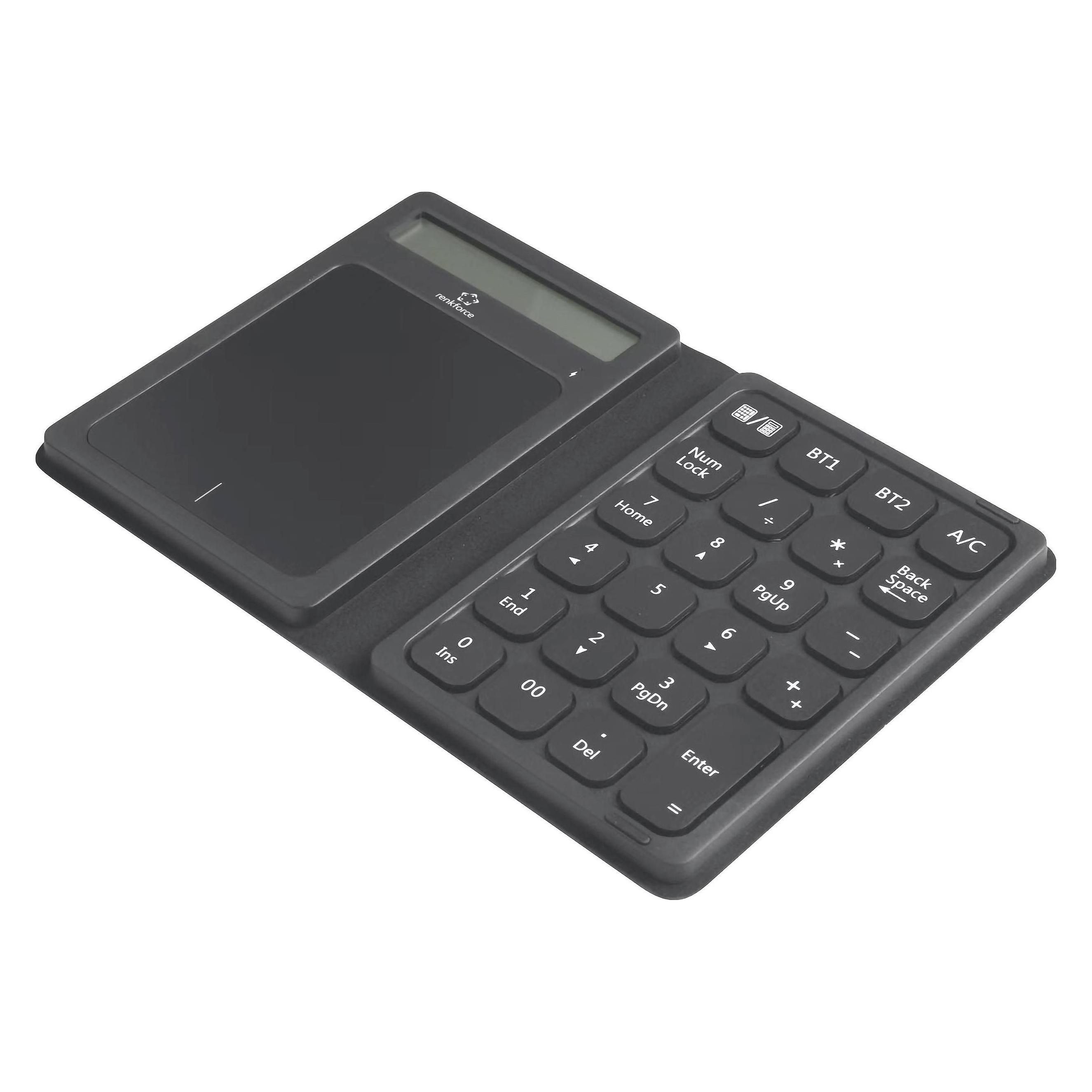 Renkforce RF-NK-300 Bluetooth Nummernblock Faltbar Schwarz (Nummernblock, Kabelgebunden, Kabellos) (RF-6721308)