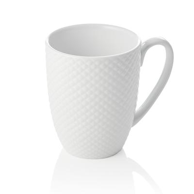 4x Becher Set, Ø 8 cm, 300 ml, weiß, Porzellan, Kaffee Tasse