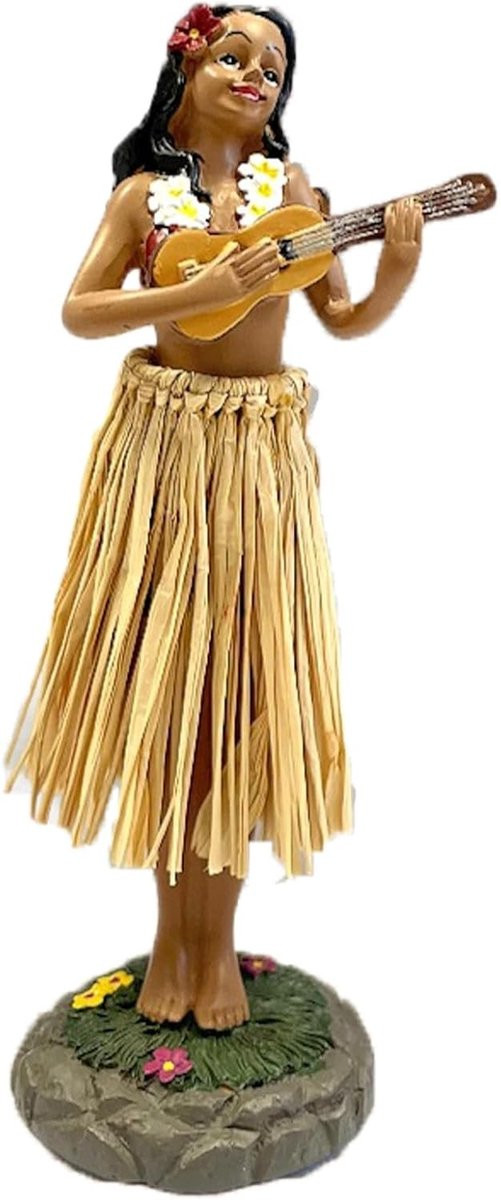 Hula Girl Moeve Miniatuur Hawaii Decoratie voor Dashboard, Auto en Kantoor