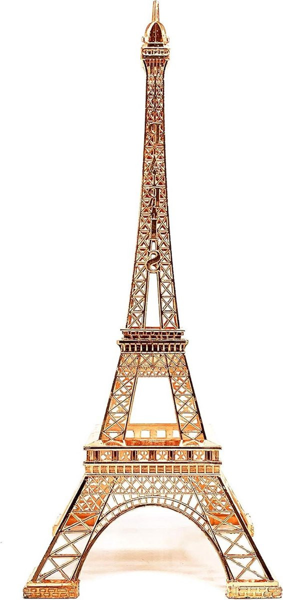 Eiffeltoren Standbeeld Parijs Decoratie Rosé Goud Metaal Legering Hoogte: 48 cm