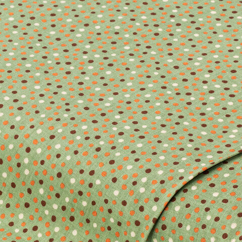 Baumwollstoff Pünktchen "Mona", grün-color