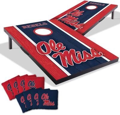Skip's Garage Ole Miss Rebels NCAA Compact 2x3 Tailgate Cornhole Board Set