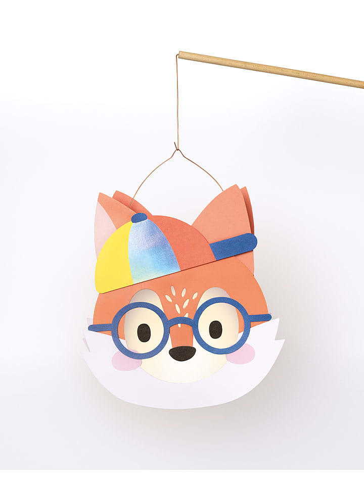 folia PAPER Laternen-Bastelset "Fox" in Orange/ Blau - ab 5 Jahren - onesize
