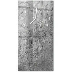WANDUHR aus Glas 30x60 cm - Betonwand