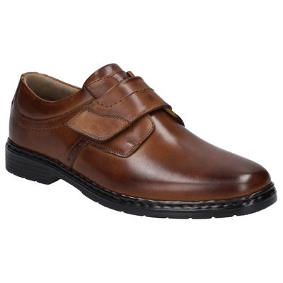 Klettschuh JOSEF SEIBEL "Alastair 16", Herren, Gr. 44, braun (cognac), Leder, Schuhe Klettschuh, in komfortabler Schuhweite K (extraweit)