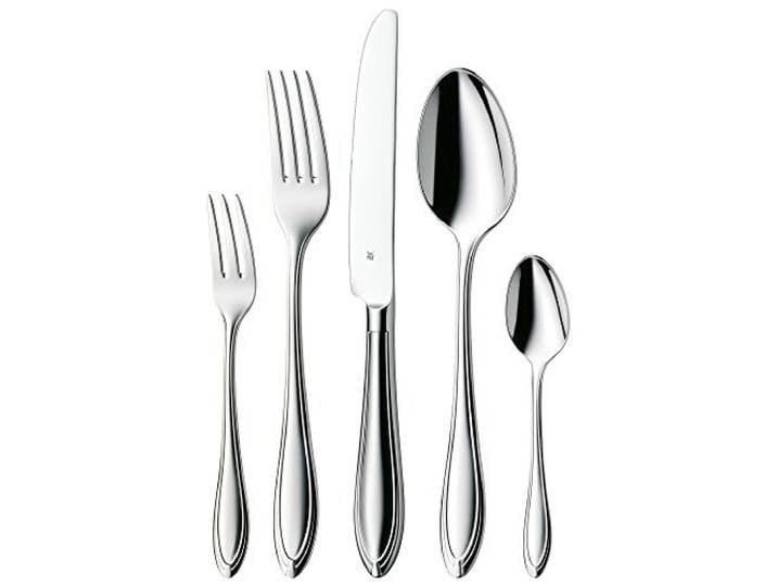 Ménagère WMF Vérone\, 12 personnes\, 60 pièces\, couteaux monoblocs\, acier inoxydable Cromargan poli\, brillant\, passe au lave-vaisselle
