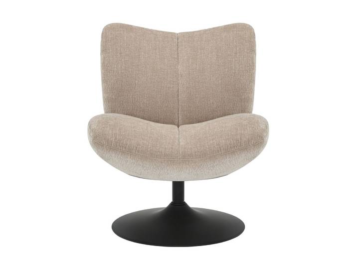 Fauteuil pivotant tissu argile