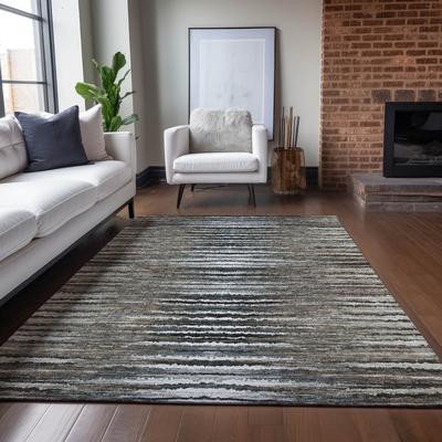Addison Rugs Machine Washable Indoor/ Outdoor Chantille Jagged Stripes Rug