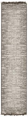 Style Haven Grayton Weathered Textures Beige/ Black Indoor-Outdoor Fringe Edge Rug
