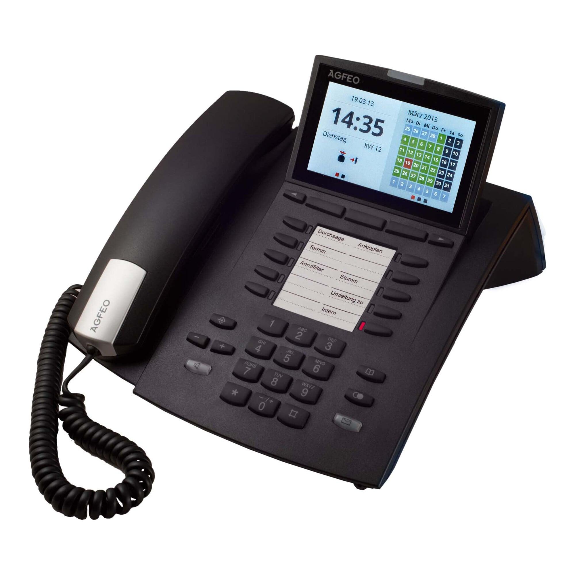 AGFEO Systemtelefon ST 45 schnurgebunden schwarz (6101281)