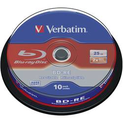 Verbatim 43694 Blu-ray BD-RE Rohling 25 GB 10 St. Spindel Wiederbeschreibbar, Antikratzbeschichtung