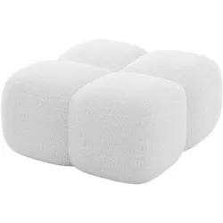 POUF Miko-Puf 90x90x45 cm Weiß Bouclé Modular Sitzhocker