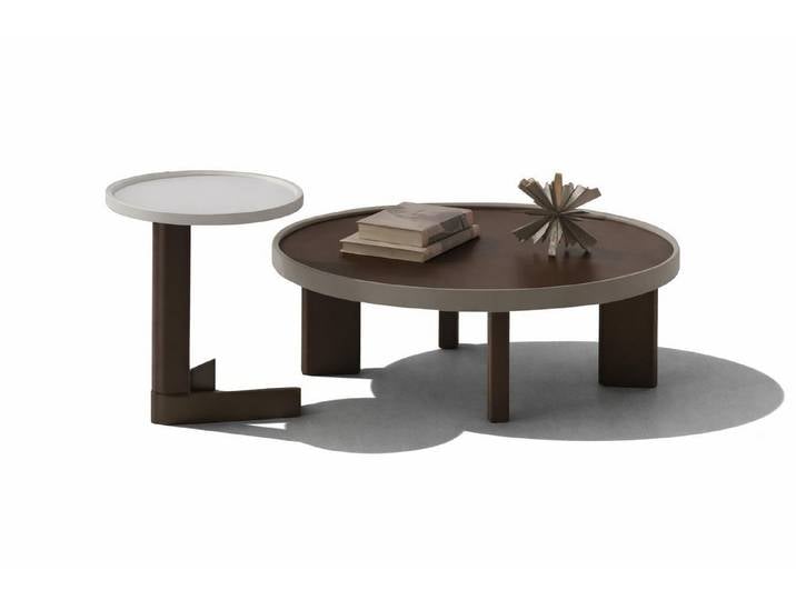 JVmoebel Couchtisch Wohnzimmer Tisch-Set Runder Couchtisch Beistelltisch 2tlg (1-St)