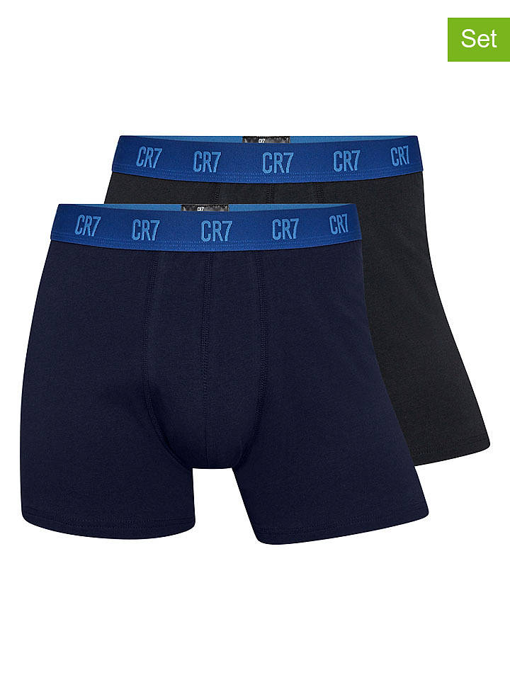 CR7 2er-Set: Boxershorts in Schwarz - L