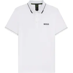 HUGO BOSS Polo Paul Pro, weiss/schwarz
