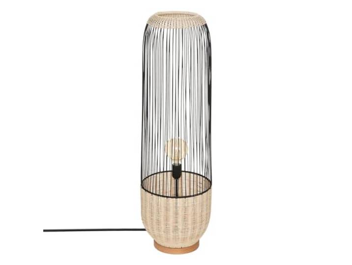 Atmosphera Lampadaire rotin et métal H95 Anea Naturel clair