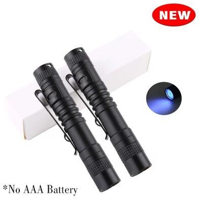 Uplifted Finds 395nm UV Ultraviolet Mini Pen Light Pro Inspector short 2 Pcs
