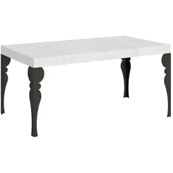 Itamoby Paxon Premium Ausziehtisch 120/380x90 cm Esche weiß Beine anthrazit