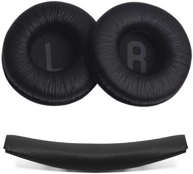 INF Ohrpolster und Kopfbügelkissen JBL T450/T500 BT, Tune600, 510BT, JR300 Schwarz