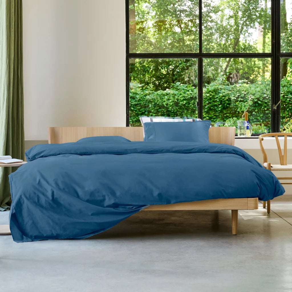 Auping Dekbedovertrek Navy Blue, 100% katoensatijn, 260 x 220 cm