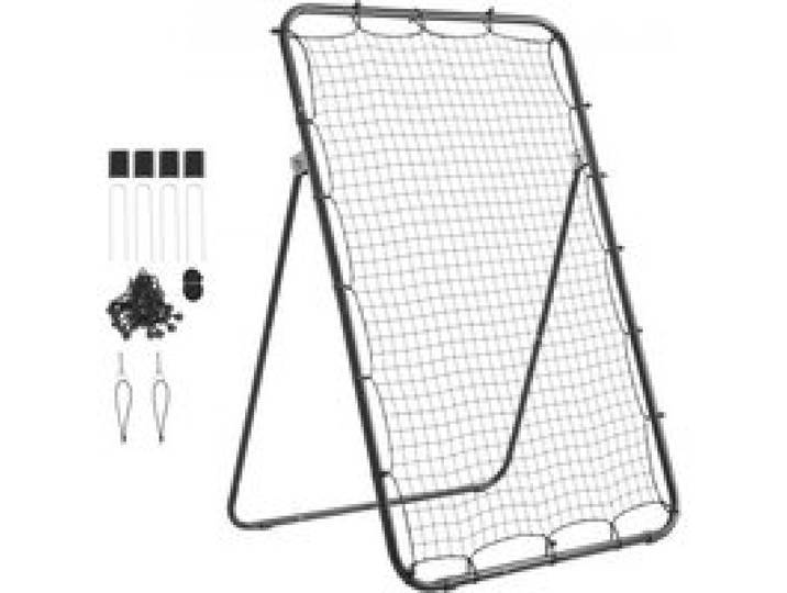 VEVOR Filet de Rebond pour Baseball et Softball 121x173 cm Filet de Lancer, pour Lancer et Défense, 5 Angles Réglables, Pitchback d'Entraînement Cadre en Acier avec Zone de Prises, Piquets d'Ancrage