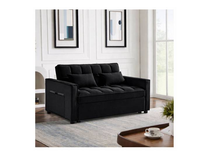 HTI-Living Sofa Sofa mit Schlaffunktion Schwarz, Stück 1 Teile