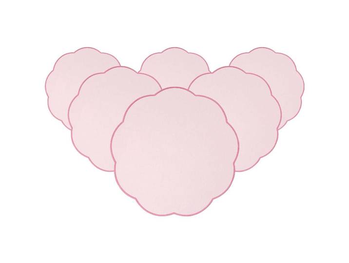 Villeroy & Boch Platzsets Fleur Accessoires rosa ø 40 cm 6er Set, Rosa, Rund, Heimtextilien, Wohntextilien, Tischwäsche, Tischsets