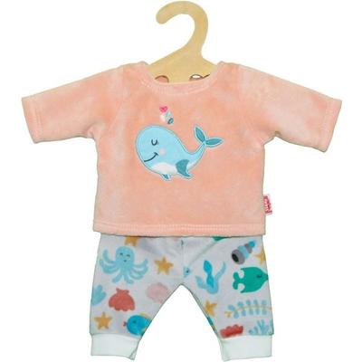 Flauschiger Puppen-Pyjama 'Wal Bobby', 2-teilig, Gr. 35-45 cm