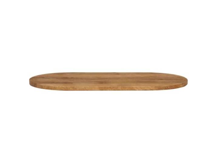 KTHLBRH Tischplatte oval 100 x 40 x 2,5 cm Massivholz Mangoholz Eichenholz-Finish, rustikales Design, abwischbare Oberfläche, für Zuhause oder Büro