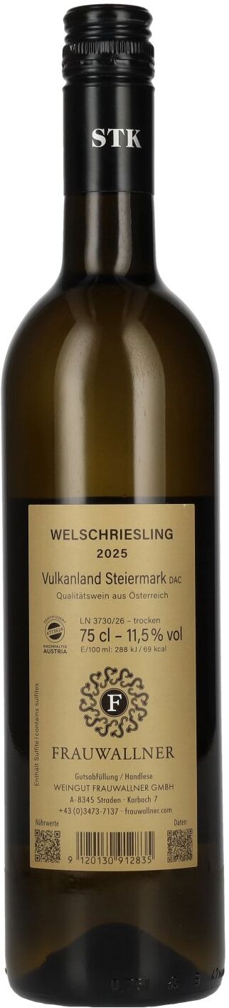 Weingut Frauwallner Frauwallner Welschriesling Vulkanland Steiermark DAC 2025 11,5% Vol. 0,75l