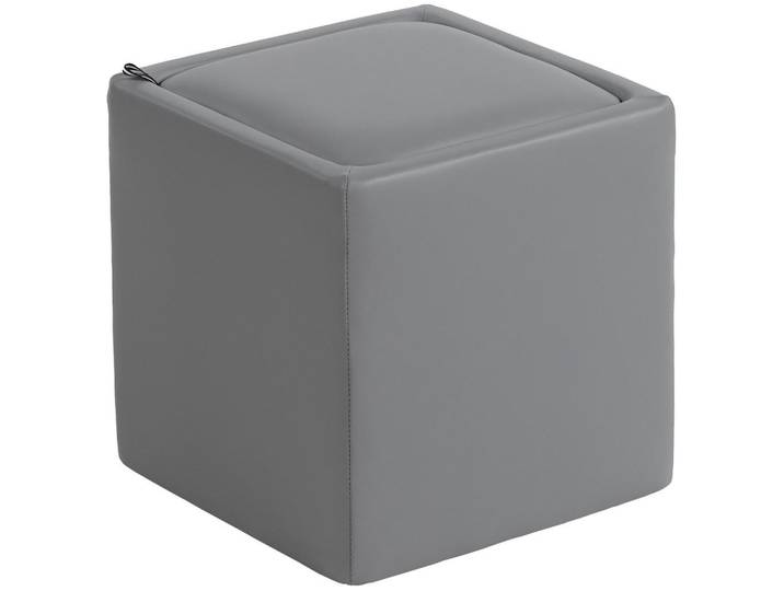Homcom Sitzhocker mit Stauraum Hocker mit Deckel, Quadratischer Fußhocker Sitzwürfel, Grau, Holzwerkstoff, 40x40x40 cm, Wohnzimmer, Sessel, Hocker, Sitzhocker