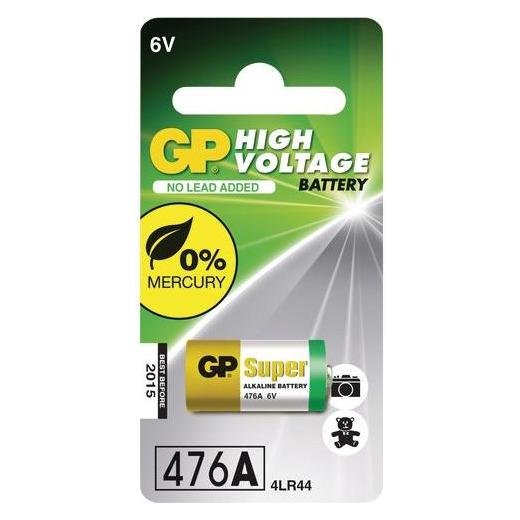 GP Batteries Fotobatterie Alkali/Mangan 6 V 105 mAh (1 Stk., LR44, 105 mAh) (GP 476A-C1 / 4LR44 / Px28A)
