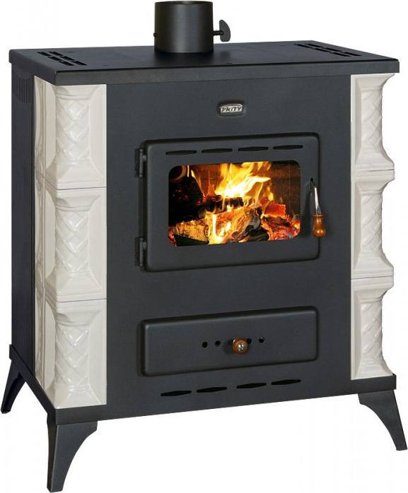 Kaminofen, Holzofen Prity, Modell K RK, 10kW, Keramikverkleidung, Füße