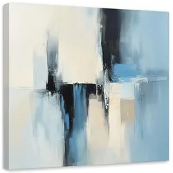 LEINWANDBILD Abstrakte beige-blau 30x30cm