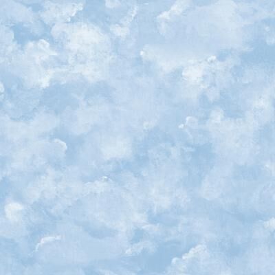York Wallcoverings Blue Atrium Clouds Peel and Stick Wallpaper