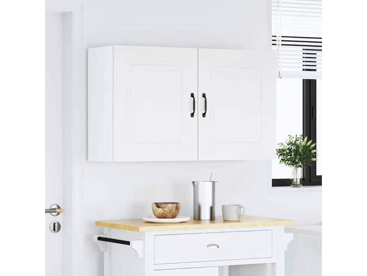 Armoires murales de cuisine 2pcs Kalmar - Meuble de cuisine haut - blanc - bois d'ingénierie LL66