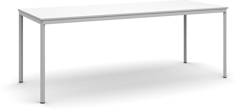 B2B Partner Esstisch BASIC, 200x80 cm, Gestell grau, weiß
